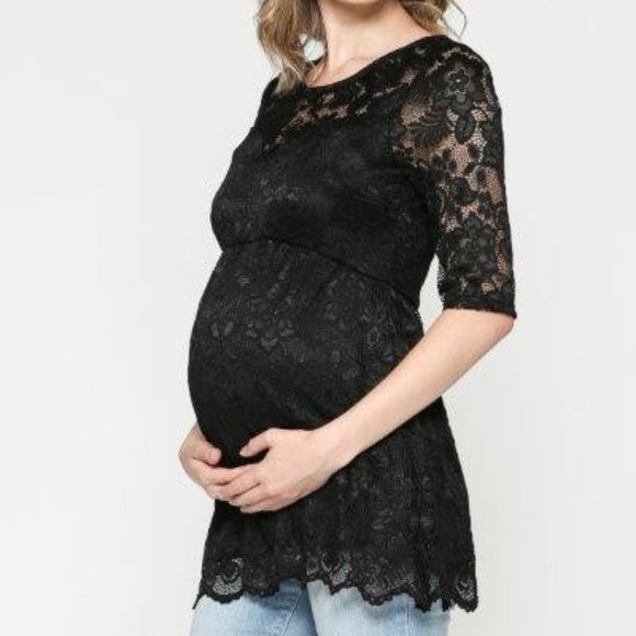 Beautiful Lace Maternity Top - Picture 2 of 6